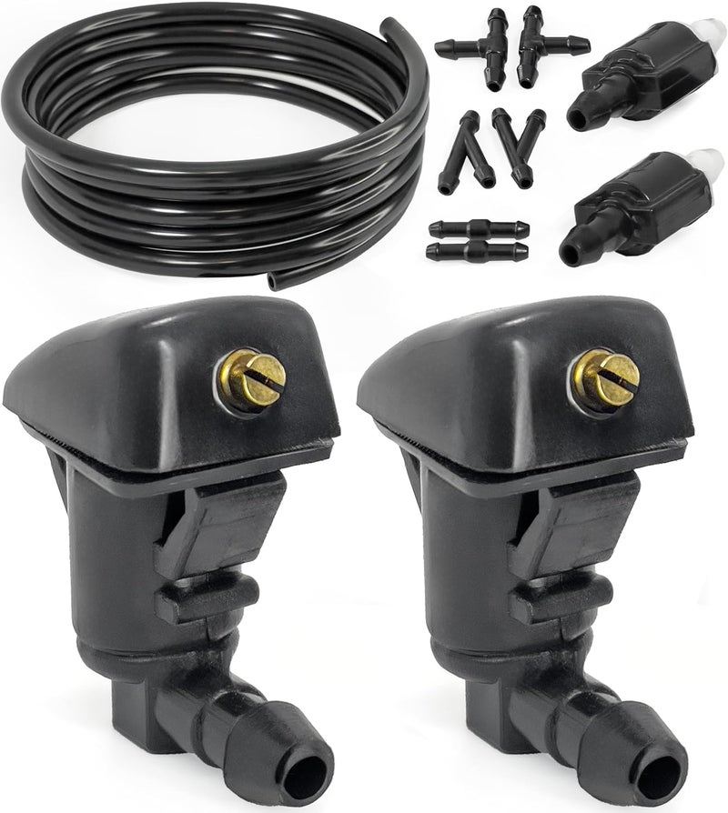 Click&Fit Adjustable Windshield Washer Nozzle Repair Kit compatible with Ford Edge 2007-2014, Focus 2008-2011, Ford F250 F350 F450, Lincoln MKX 07-15 – Replaces 8S4Z17603AA, Extension Set - Image 1